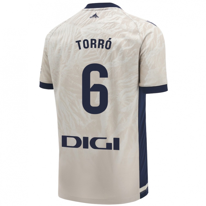 Kids Football Lucas Torró #6 Light Gray Away Jersey 2024/25 T-Shirt