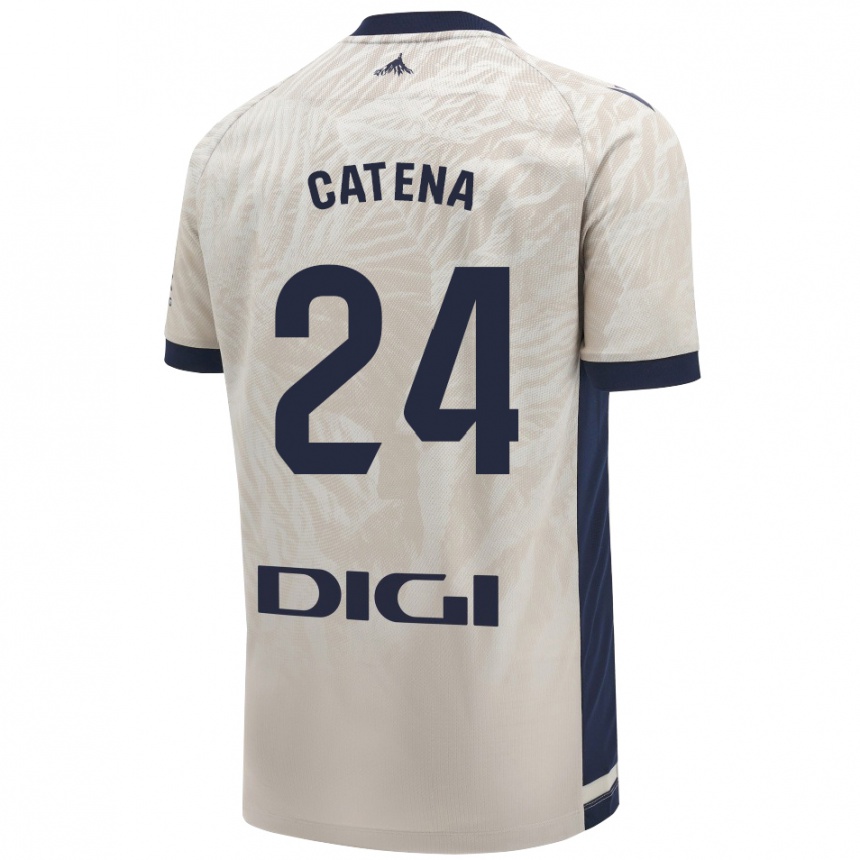 Kids Football Alejandro Catena #24 Light Gray Away Jersey 2024/25 T-Shirt