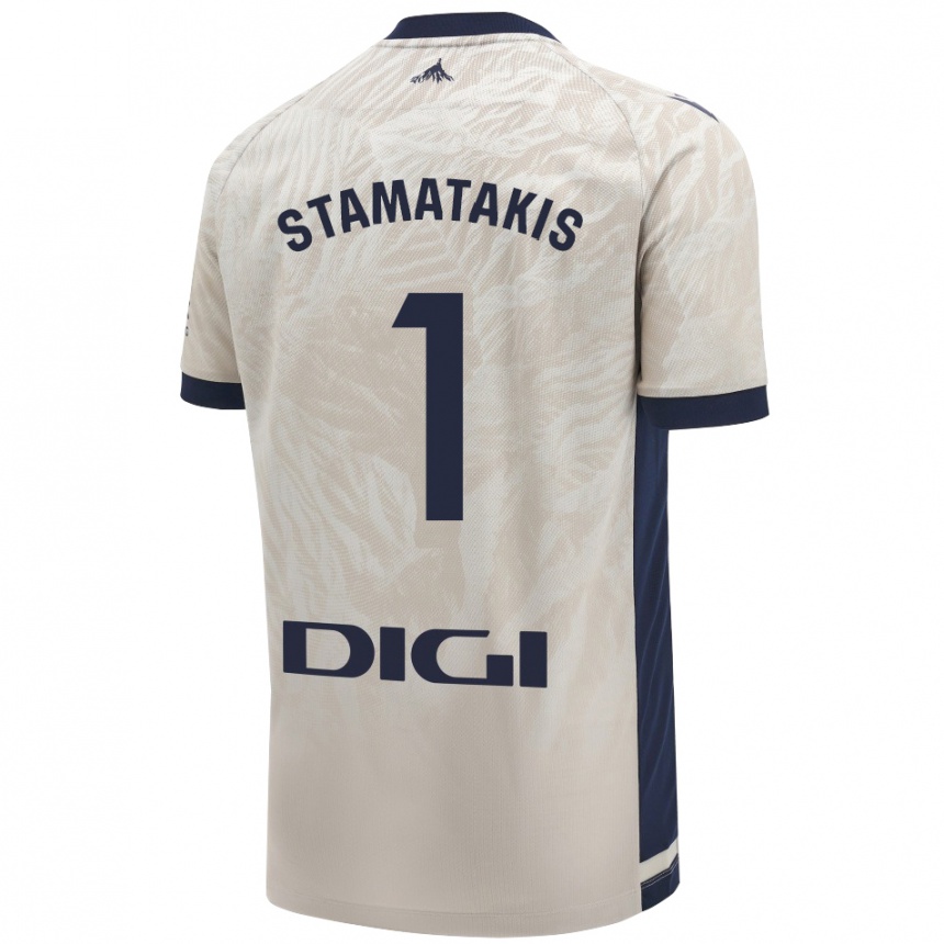 Kids Football Dimitrios Stamatakis #1 Light Gray Away Jersey 2024/25 T-Shirt