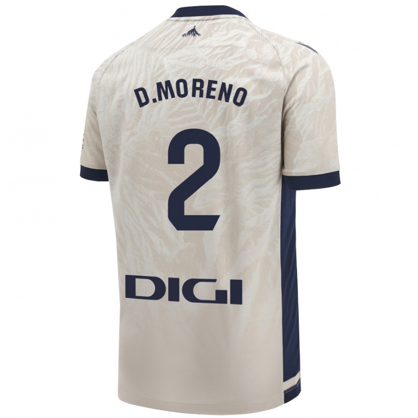 Kids Football Diego Moreno #2 Light Gray Away Jersey 2024/25 T-Shirt