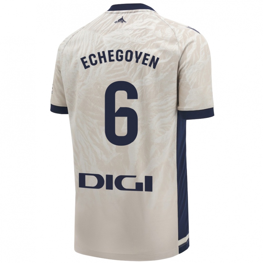 Kids Football Mauro Echegoyen #6 Light Gray Away Jersey 2024/25 T-Shirt