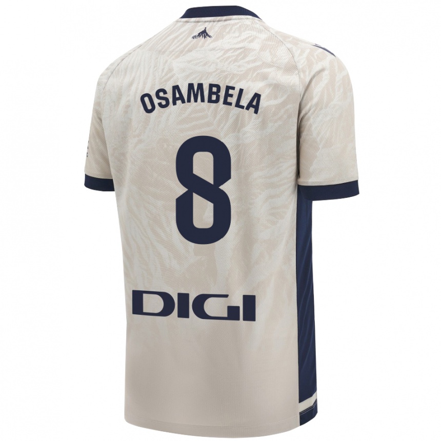 Kids Football Asier Osambela #8 Light Gray Away Jersey 2024/25 T-Shirt