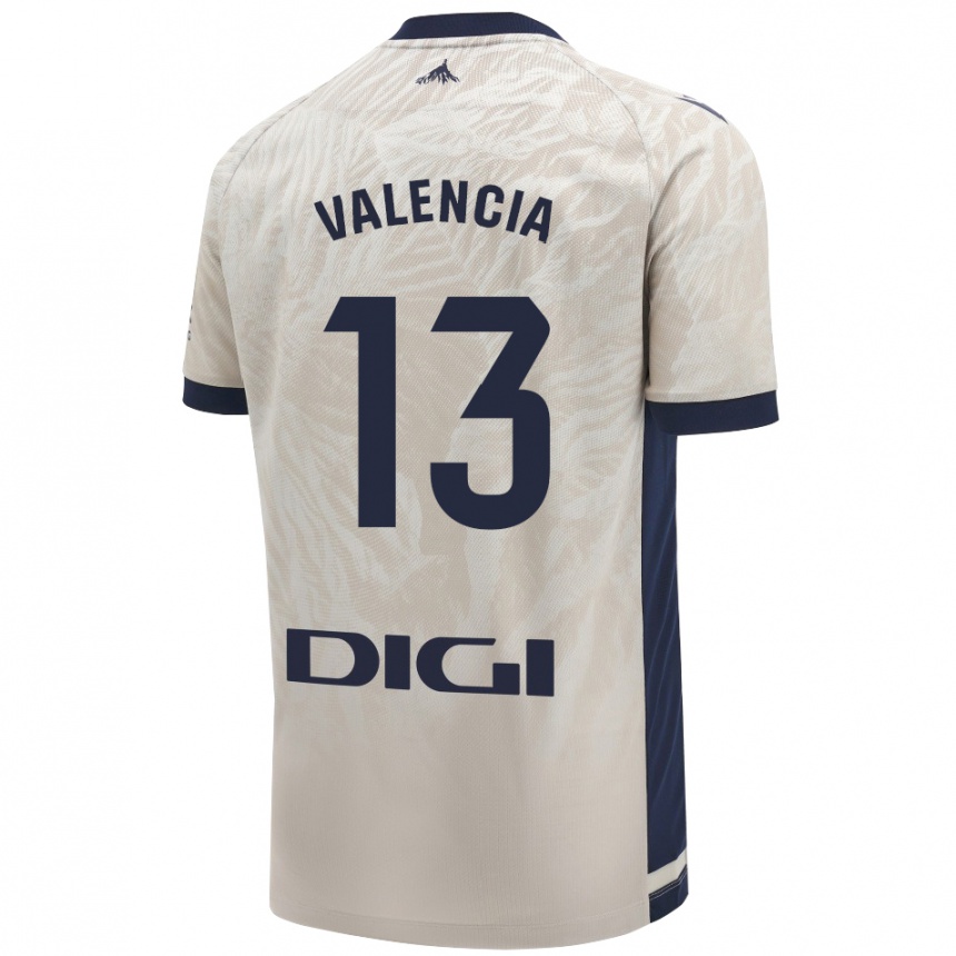 Kids Football Pablo Valencia #13 Light Gray Away Jersey 2024/25 T-Shirt