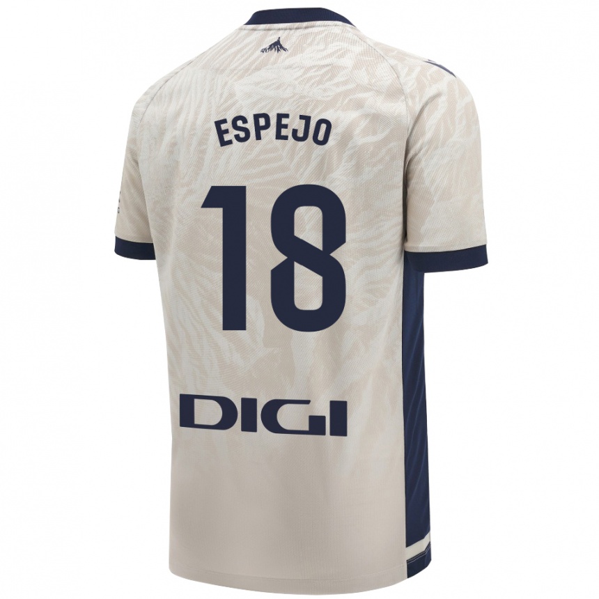 Kids Football Diego Espejo #18 Light Gray Away Jersey 2024/25 T-Shirt