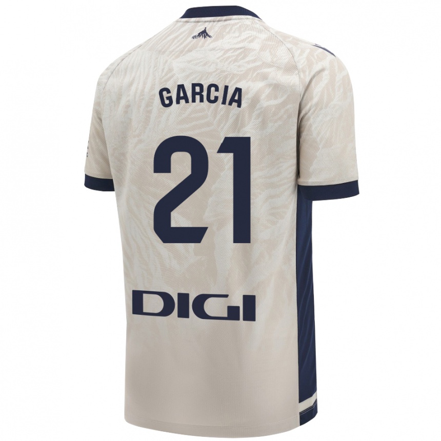 Kids Football Jon García #21 Light Gray Away Jersey 2024/25 T-Shirt