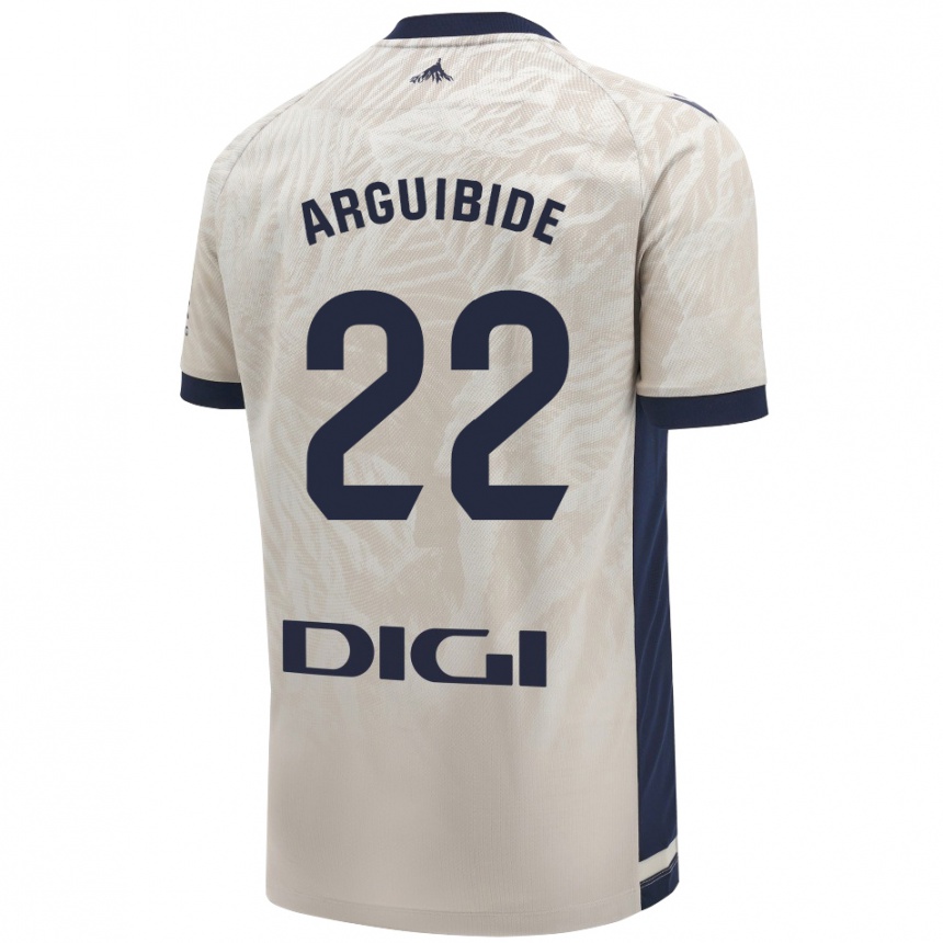 Kids Football Iñigo Arguibide #22 Light Gray Away Jersey 2024/25 T-Shirt