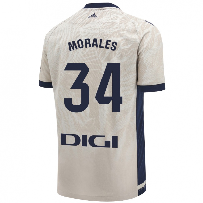 Kids Football Anai Morales #34 Light Gray Away Jersey 2024/25 T-Shirt