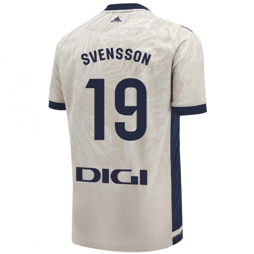 Kids Football Max Svensson #19 Light Gray Away Jersey 2024/25 T-Shirt