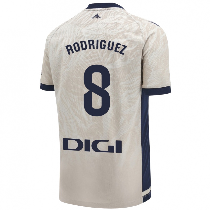 Kids Football Vanessa Rodríguez Iribarren #8 Light Gray Away Jersey 2024/25 T-Shirt