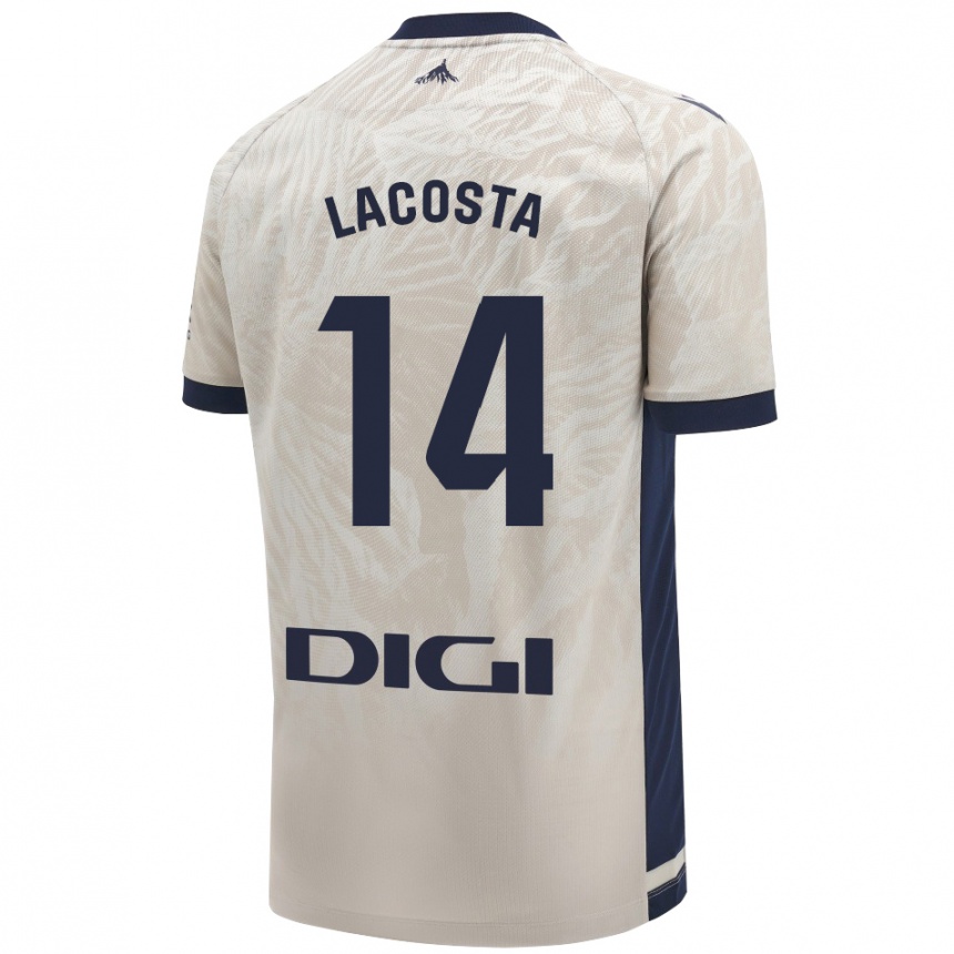 Kids Football Iara Lacosta Sanchez #14 Light Gray Away Jersey 2024/25 T-Shirt