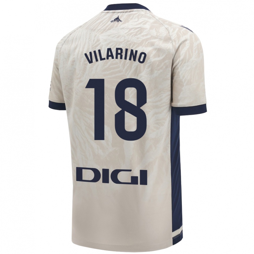 Kids Football Maitane Vilariño #18 Light Gray Away Jersey 2024/25 T-Shirt