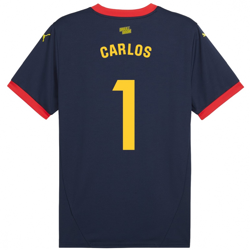 Kids Football Juan Carlos #1 Navy Red Away Jersey 2024/25 T-Shirt