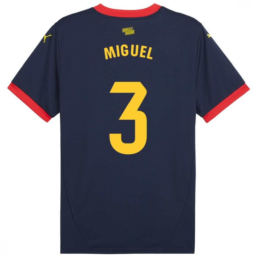 Kids Football Miguel Gutiérrez #3 Navy Red Away Jersey 2024/25 T-Shirt