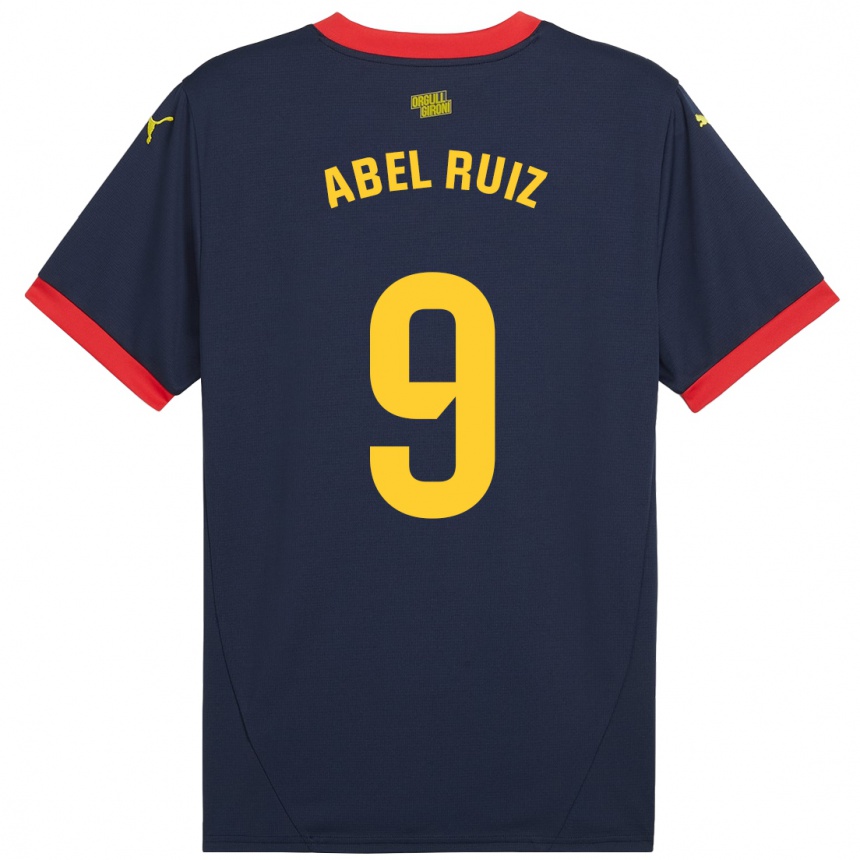 Kids Football Abel Ruiz #9 Navy Red Away Jersey 2024/25 T-Shirt