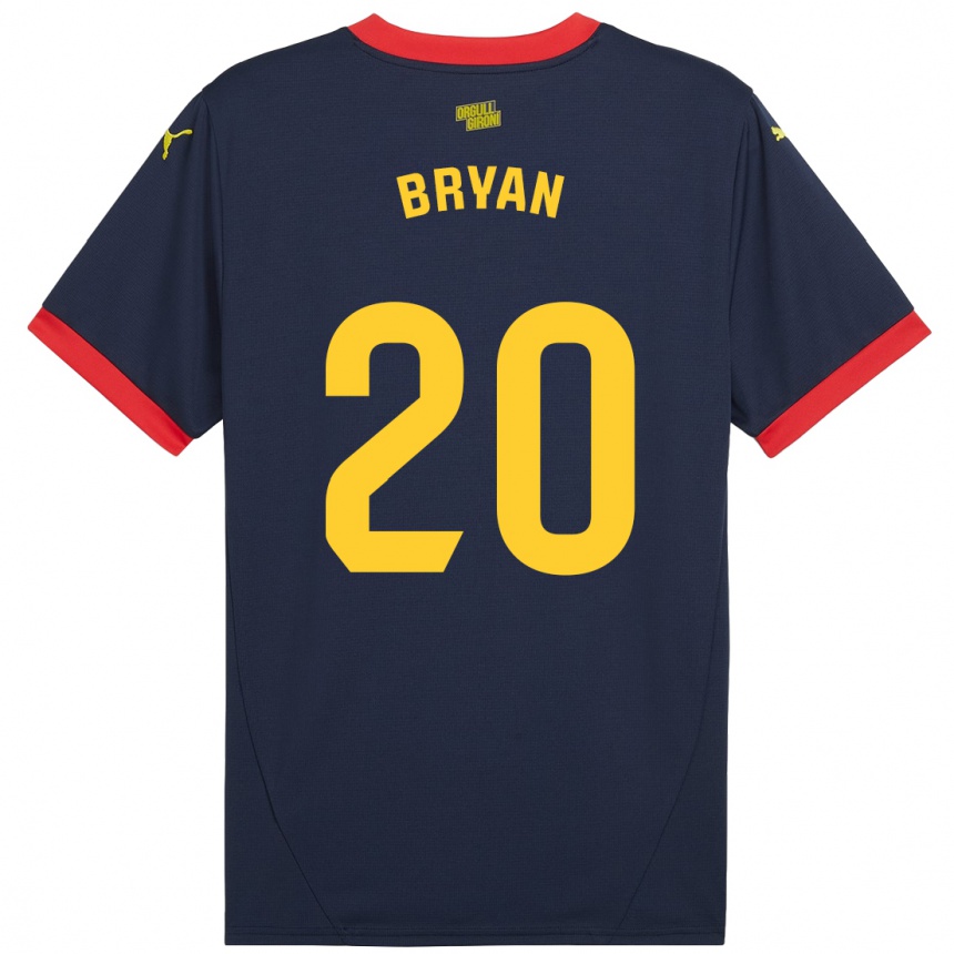 Kids Football Bryan Gil #20 Navy Red Away Jersey 2024/25 T-Shirt