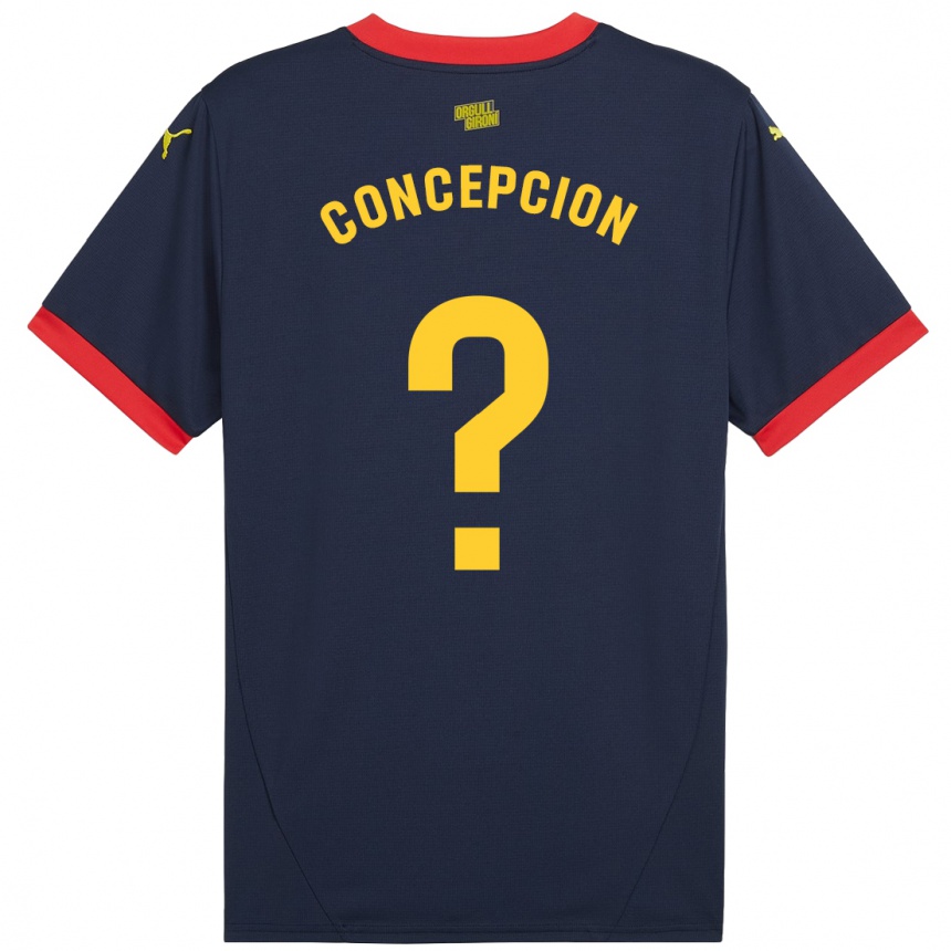 Kids Football Elian Concepción #0 Navy Red Away Jersey 2024/25 T-Shirt