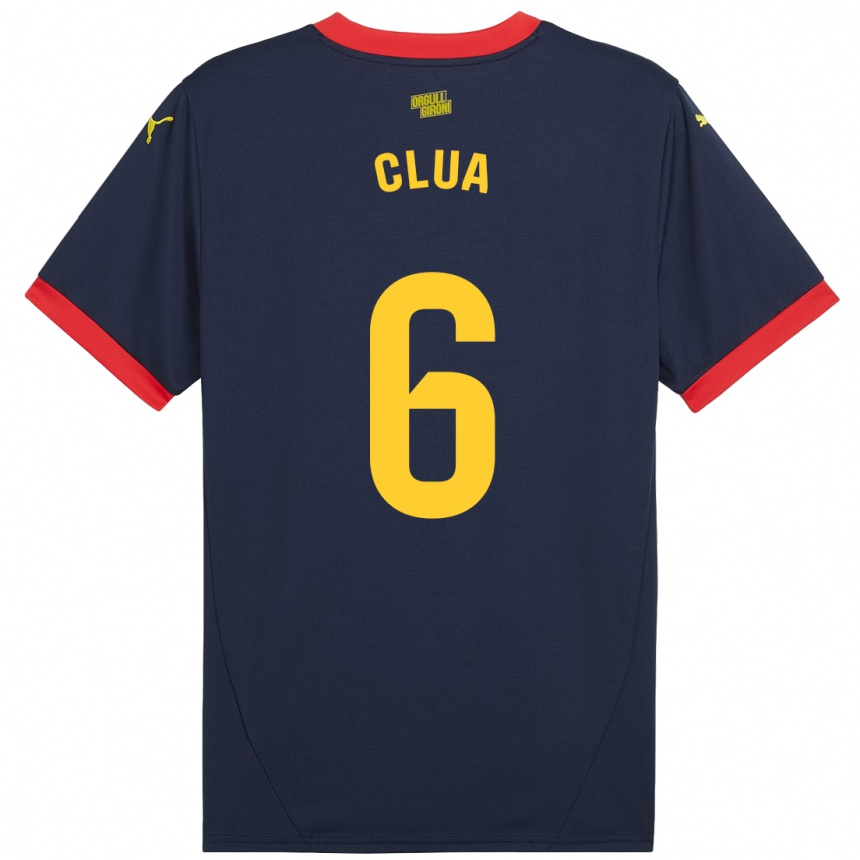 Kids Football Silvi Clua #6 Navy Red Away Jersey 2024/25 T-Shirt