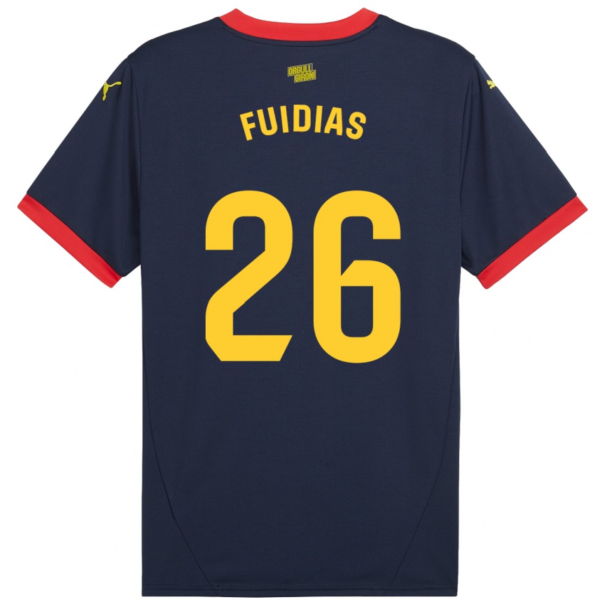 Kids Football Toni Fuidias #26 Navy Red Away Jersey 2024/25 T-Shirt