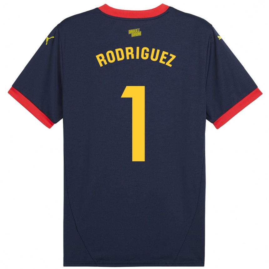 Kids Football Maria Rodríguez #1 Navy Red Away Jersey 2024/25 T-Shirt