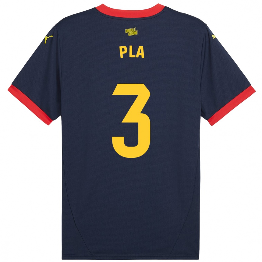 Kids Football Marta Pla #3 Navy Red Away Jersey 2024/25 T-Shirt