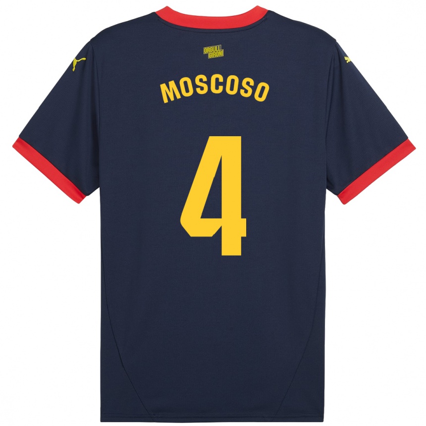 Kids Football Miriam Moscoso #4 Navy Red Away Jersey 2024/25 T-Shirt