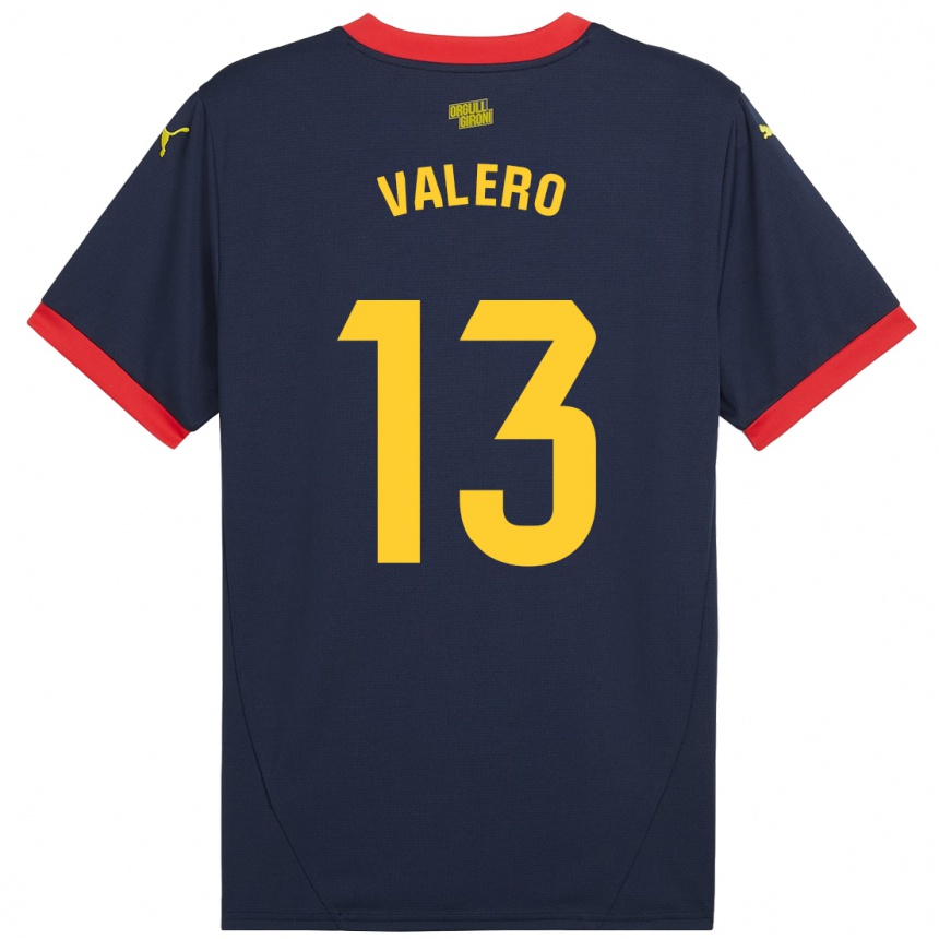 Kids Football Eliana Valero #13 Navy Red Away Jersey 2024/25 T-Shirt