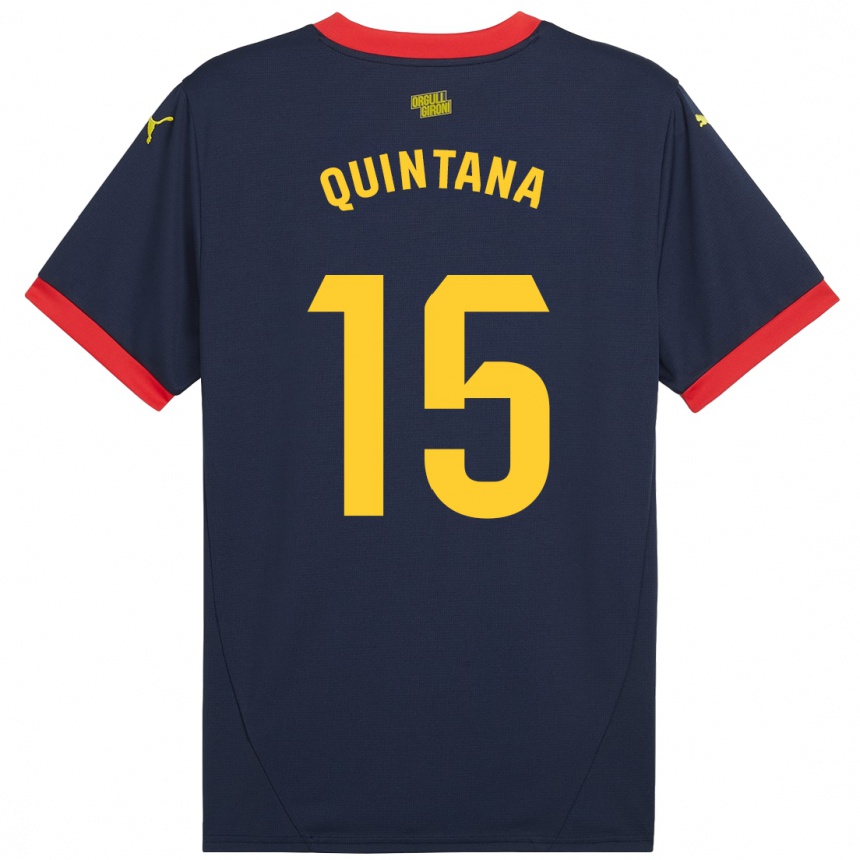 Kids Football Amru Quintana #15 Navy Red Away Jersey 2024/25 T-Shirt