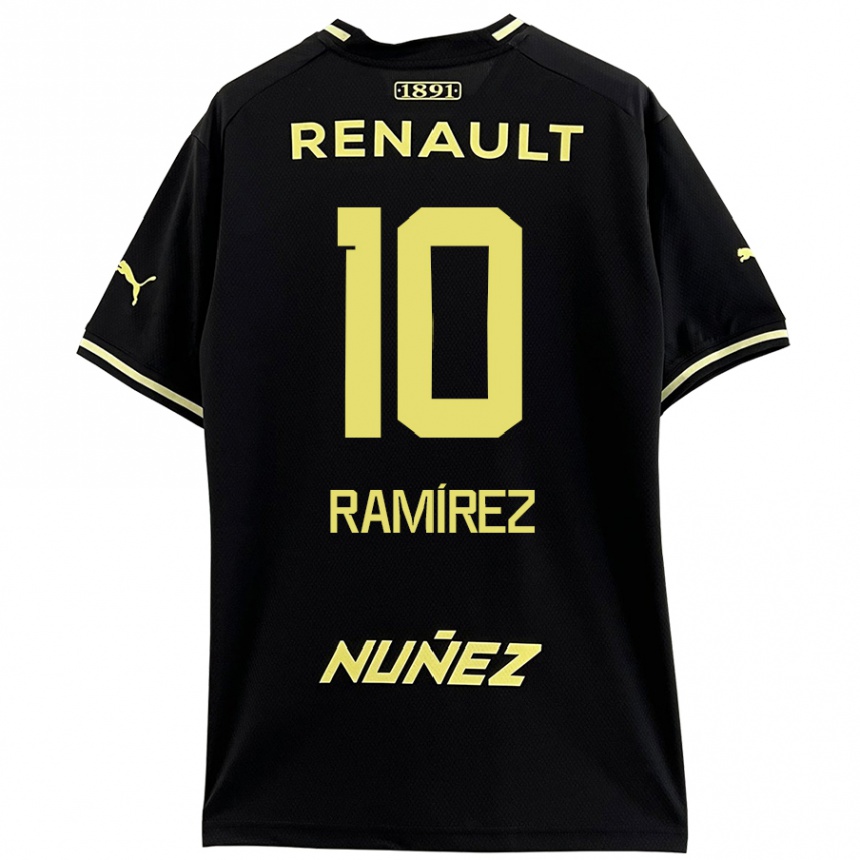 Kids Football Gastón Ramírez #10 Black Yellow Away Jersey 2024/25 T-Shirt