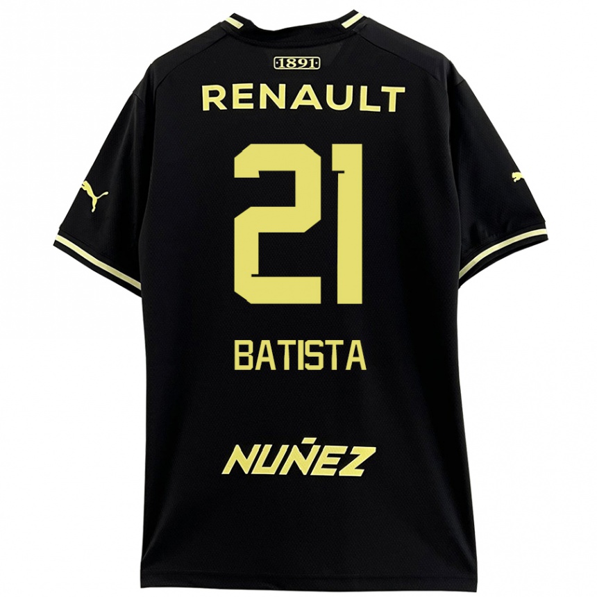 Kids Football Facundo Batista #21 Black Yellow Away Jersey 2024/25 T-Shirt