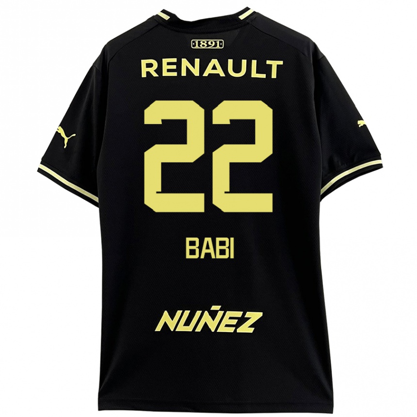 Kids Football Matheus Babi #22 Black Yellow Away Jersey 2024/25 T-Shirt