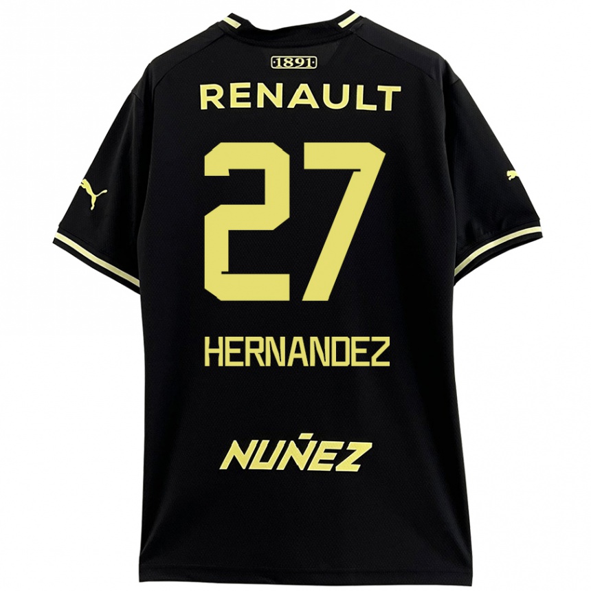 Kids Football Lucas Hernández #27 Black Yellow Away Jersey 2024/25 T-Shirt