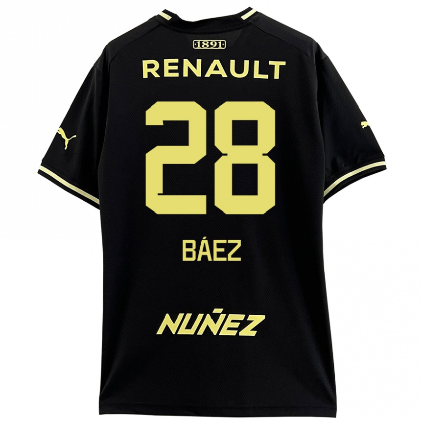 Kids Football Jaime Báez #28 Black Yellow Away Jersey 2024/25 T-Shirt