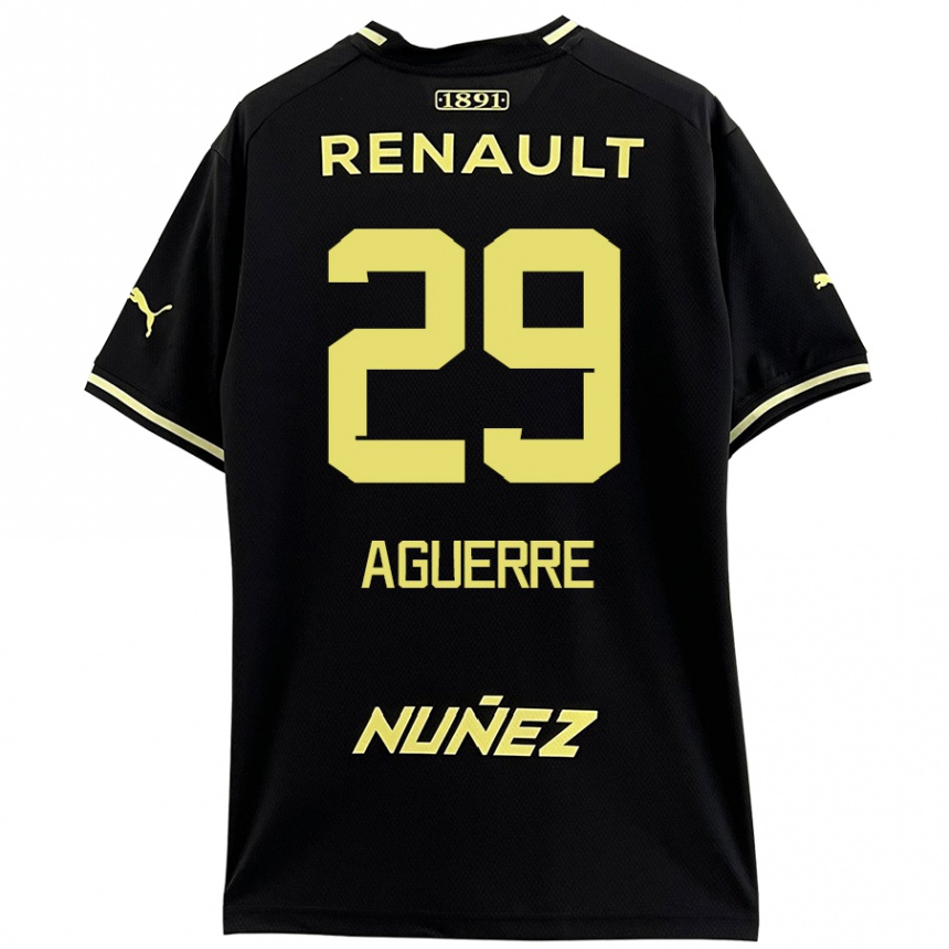 Kids Football Washington Aguerre #29 Black Yellow Away Jersey 2024/25 T-Shirt