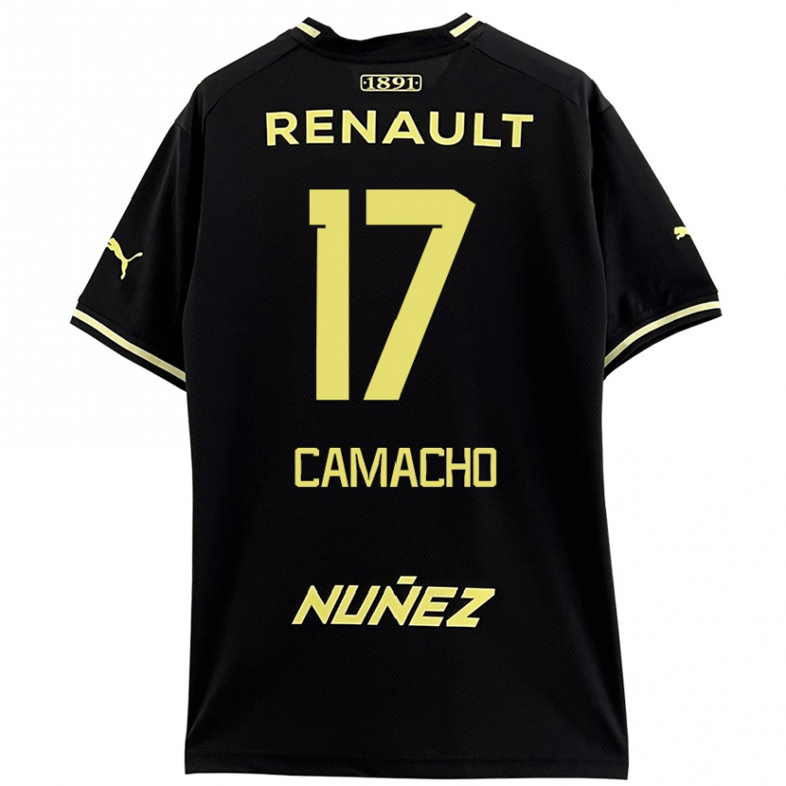 Kids Football Sebastián Camacho #17 Black Yellow Away Jersey 2024/25 T-Shirt