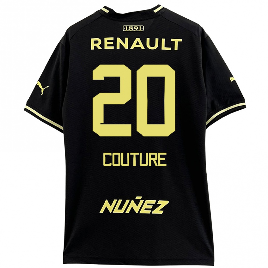 Kids Football Lorenzo Couture #20 Black Yellow Away Jersey 2024/25 T-Shirt