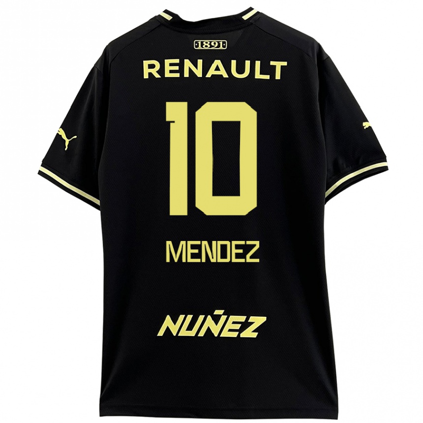 Kids Football Kevin Méndez #10 Black Yellow Away Jersey 2024/25 T-Shirt