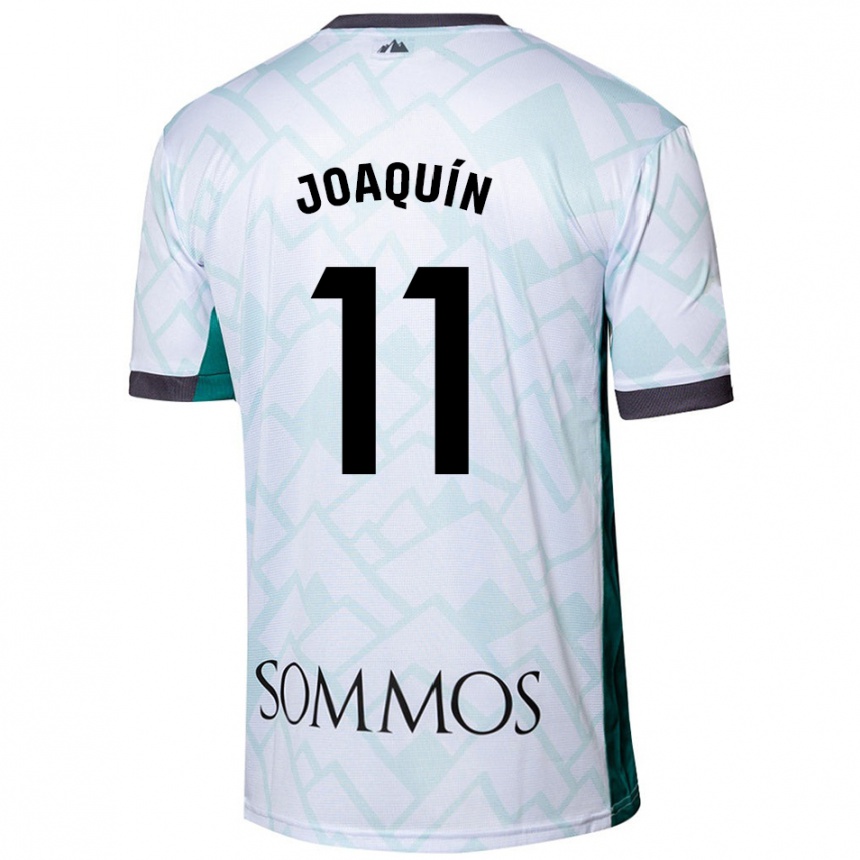 Kids Football Joaquin Munoz #11 White Green Away Jersey 2024/25 T-Shirt