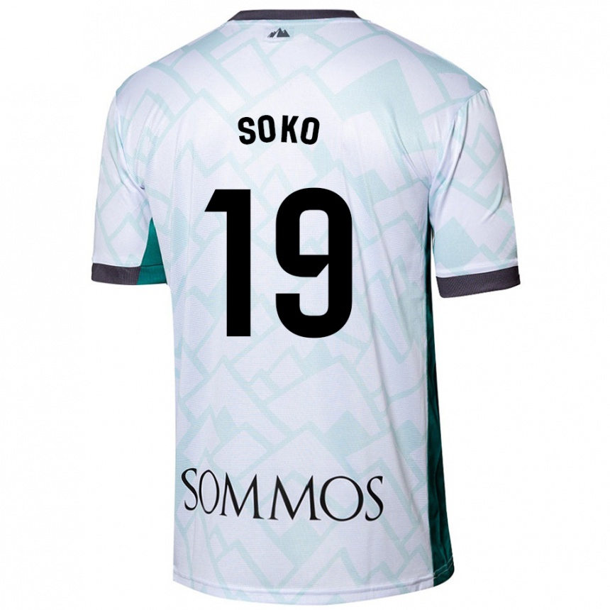 Kids Football Patrick Soko #19 White Green Away Jersey 2024/25 T-Shirt