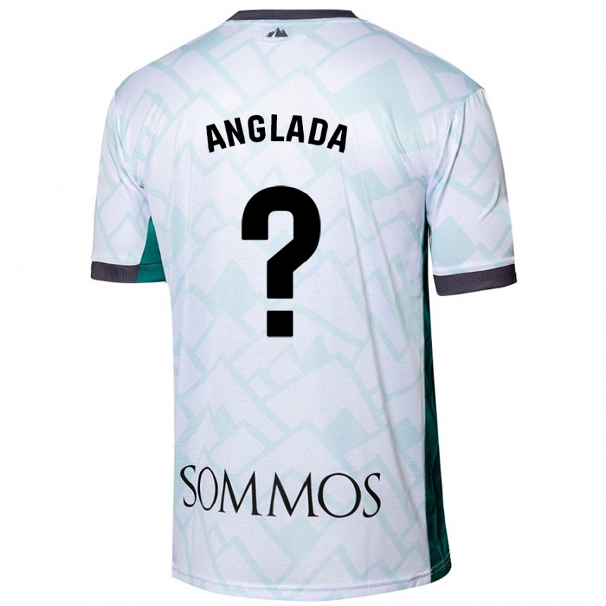 Kids Football Hugo Anglada #0 White Green Away Jersey 2024/25 T-Shirt