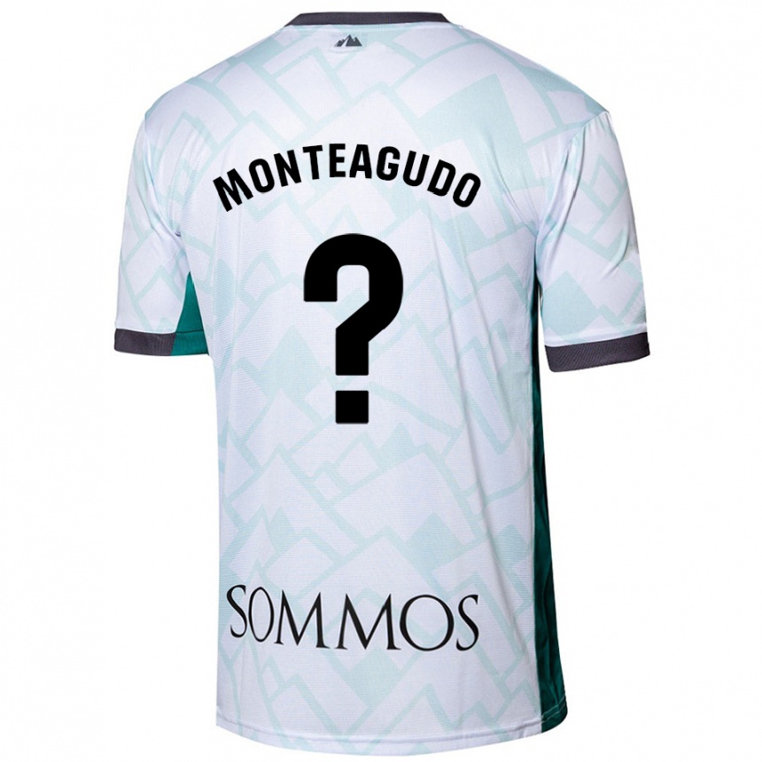 Kids Football Miguel Monteagudo #0 White Green Away Jersey 2024/25 T-Shirt