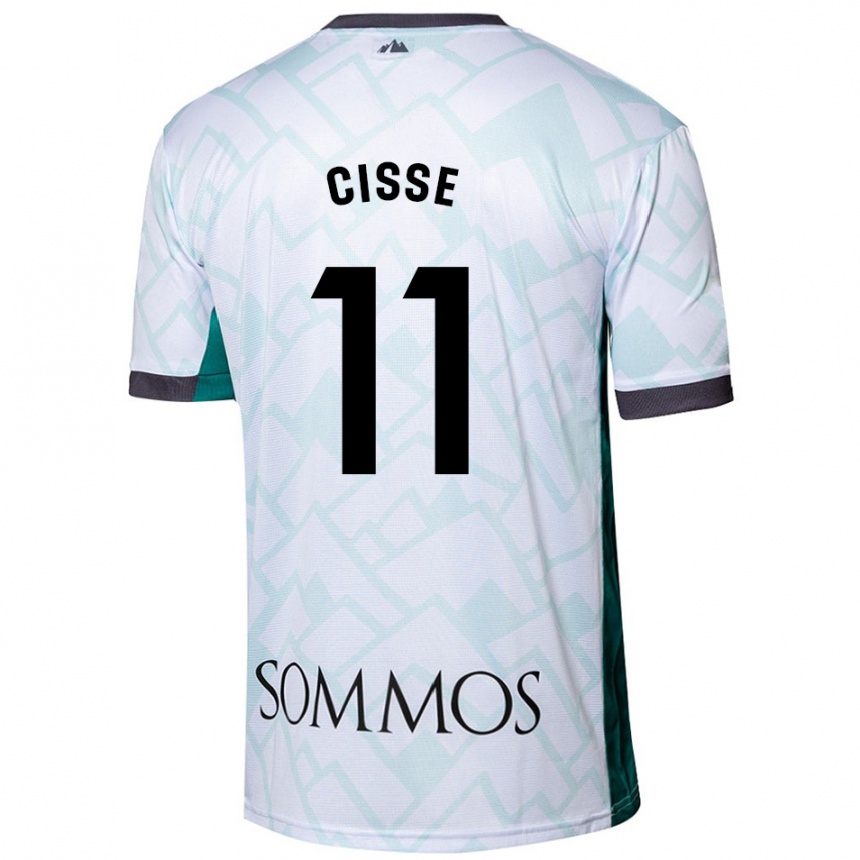 Kids Football Bakary Cissé #11 White Green Away Jersey 2024/25 T-Shirt