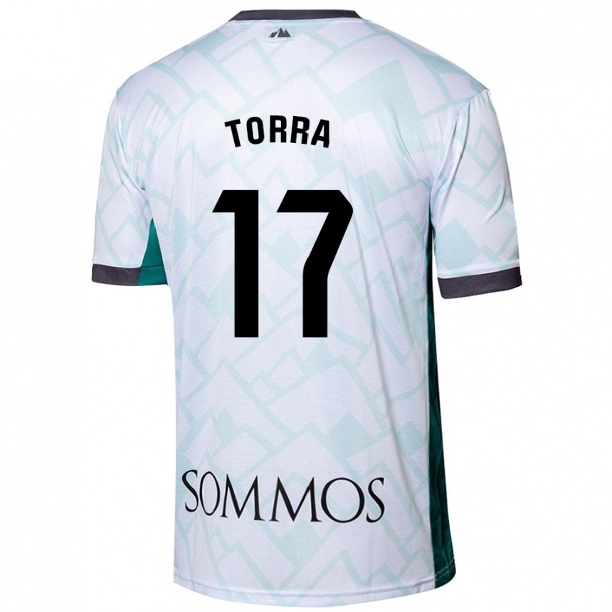 Kids Football Marc Torra #17 White Green Away Jersey 2024/25 T-Shirt