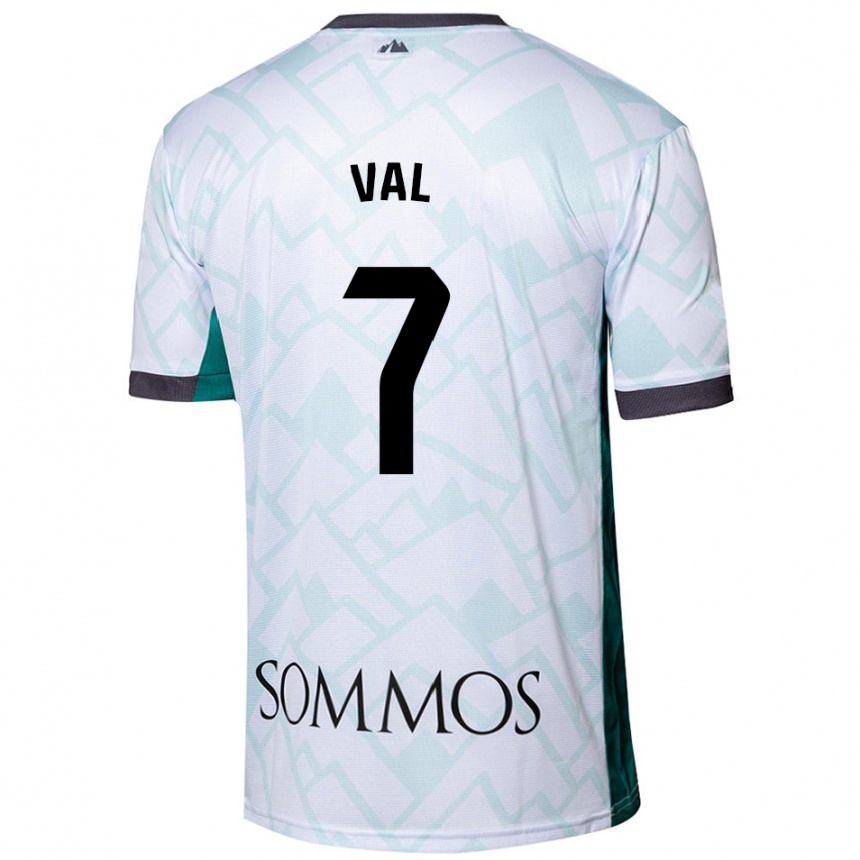 Kids Football Rodri Val #7 White Green Away Jersey 2024/25 T-Shirt