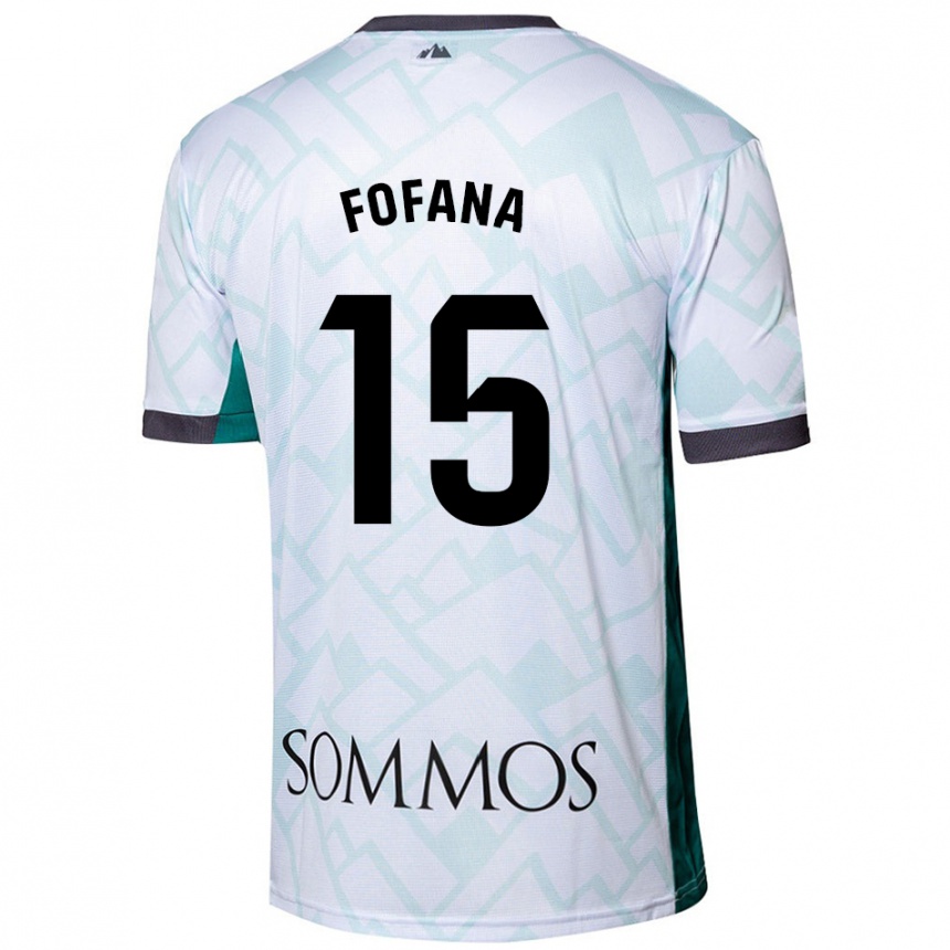 Kids Football Fadia Fofana #15 White Green Away Jersey 2024/25 T-Shirt