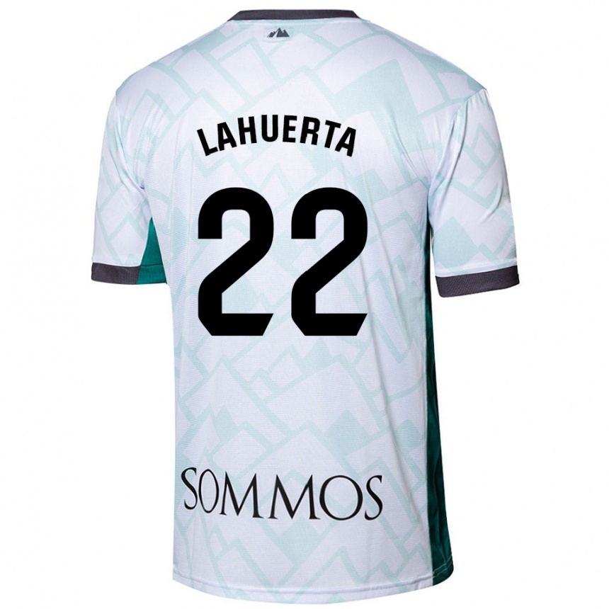 Kids Football Gema Lahuerta #22 White Green Away Jersey 2024/25 T-Shirt