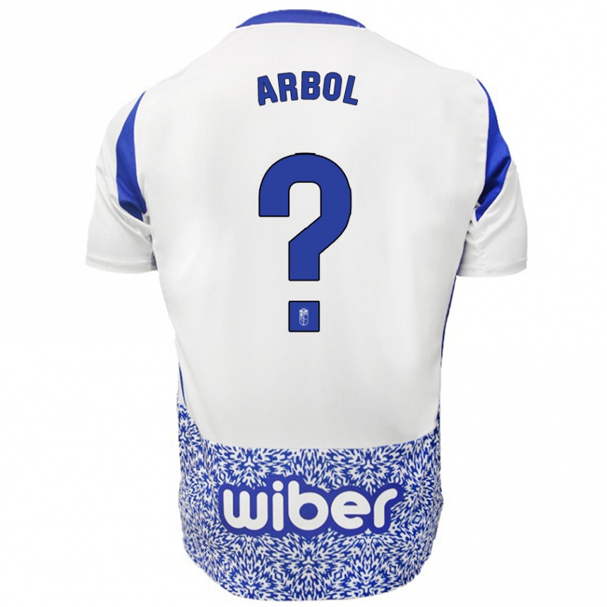 Kids Football Fran Árbol #0 White Blue Away Jersey 2024/25 T-Shirt