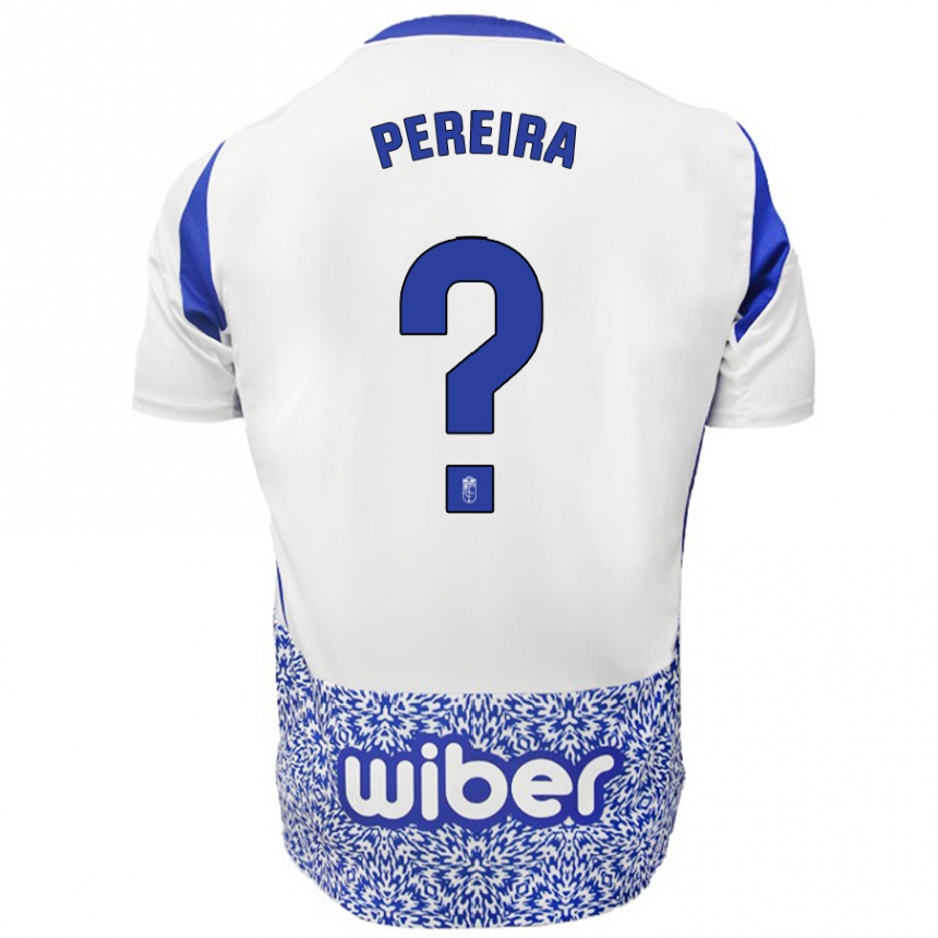 Kids Football João Pereira #0 White Blue Away Jersey 2024/25 T-Shirt