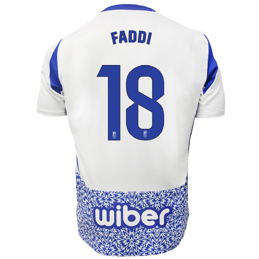 Kids Football Inés Faddi #18 White Blue Away Jersey 2024/25 T-Shirt