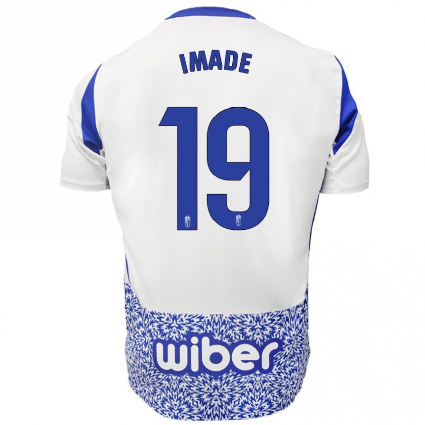 Kids Football Edna Imade #19 White Blue Away Jersey 2024/25 T-Shirt