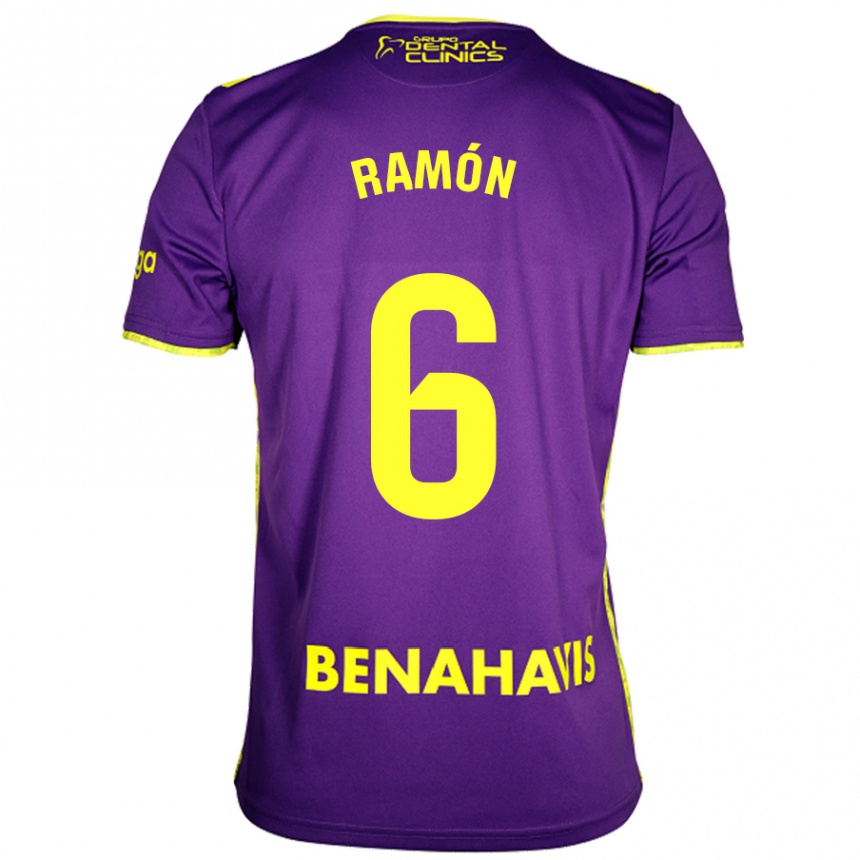 Kids Football Ramón Enríquez #6 Purple Yellow Away Jersey 2024/25 T-Shirt